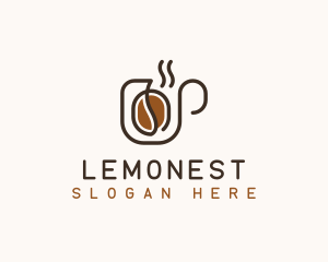 Latte - Coffee Bean Drink logo design
