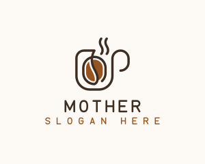 Hot - Coffee Bean Drink logo design