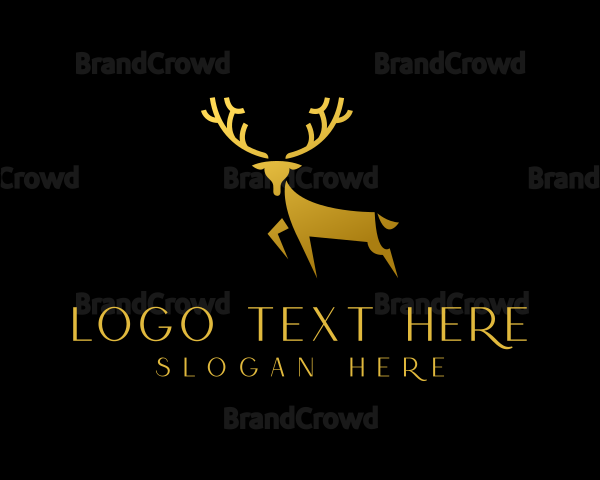 Gold Deer Antler Logo