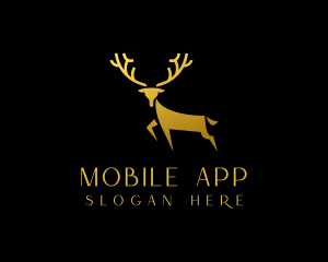 Gold Deer Antler Logo