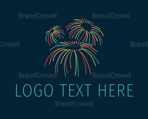 Colorful Pyrotechnics Sparkler Logo