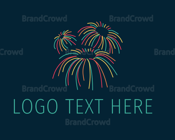 Colorful Pyrotechnics Sparkler Logo