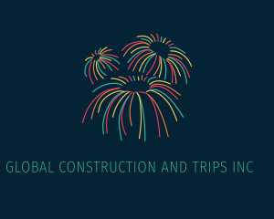 Carnival - Colorful Pyrotechnics Sparkler logo design