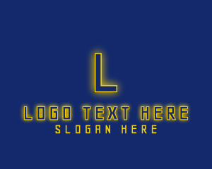 Signage - Neon Glow Cyber Electronics logo design