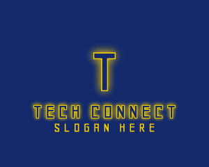 Neon Glow Cyber Electronics Logo