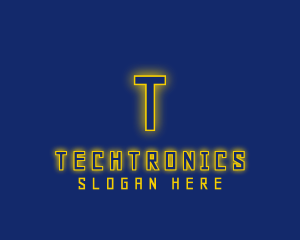 Electronics - Neon Glow Cyber Electronics logo design