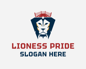 Lion Boxing Sports logo design