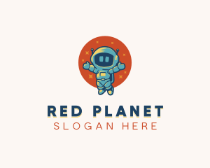 Astronaut Space Suit Costume logo design