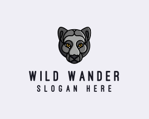 Wild Black Panther logo design