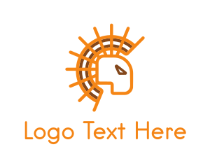 Abstract Sun Lion Logo
