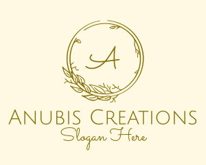 Natural Leaf Wreath logo design