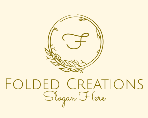 Natural Leaf Wreath logo design