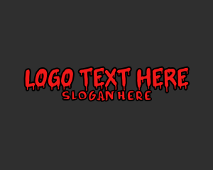 Bloody - Liquid Paint Drip logo design