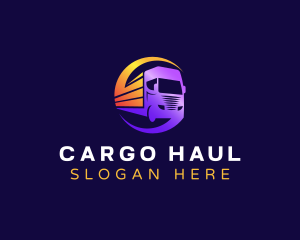 Freight Truck Courier logo design