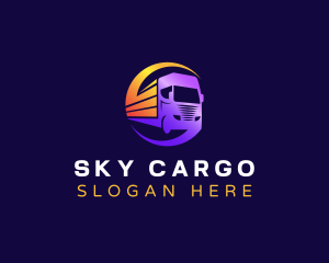 Freight Truck Courier logo design