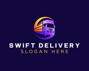 Freight Truck Courier logo design