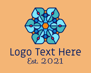 Boho - Flower Centerpiece Pattern logo design