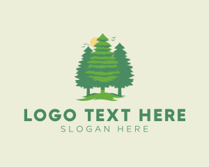 Countryside - Tall Forest Tree logo design