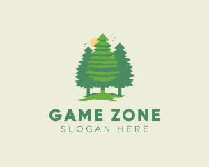 Countryside - Tall Forest Tree logo design