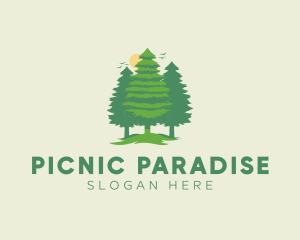 Picnic - Tall Forest Tree logo design