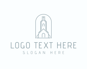 Shrine - Church Architecture Christian logo design