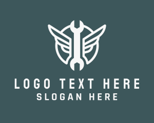 Tradie - Handyman Wrench Wings logo design