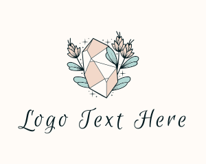Diamond - Deluxe Crystal Flower logo design