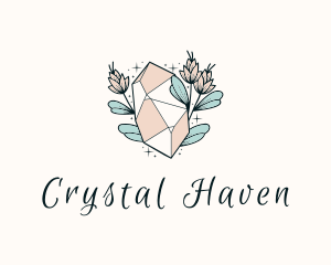 Deluxe Crystal Flower logo design