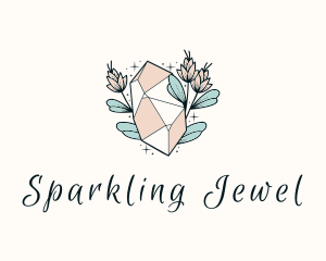 Deluxe Crystal Flower logo design