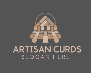 Woodwork Flooring House logo design