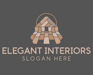 Woodwork Flooring House logo design