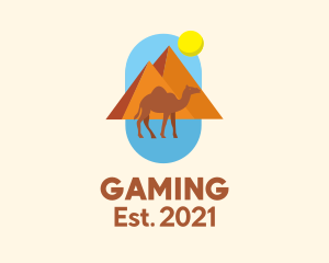 Middle East - Camel Pyramid Sun logo design