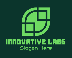 Green Technology Leaf logo design