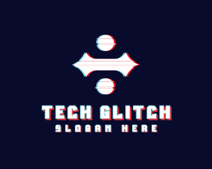 Digital Division Glitch logo design