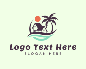 Lodging - Beach Wave House logo design