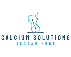 Calcium - Spine Human Health logo design