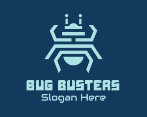 Tech Bug Insect logo design