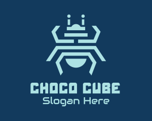 Cyber Crime - Tech Bug Insect logo design