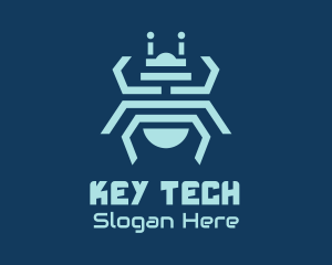 Tech Bug Insect logo design