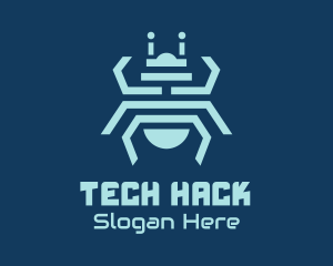 Tech Bug Insect logo design