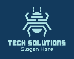 Cyber Security - Tech Bug Insect logo design