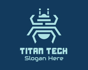 Tech Bug Insect logo design