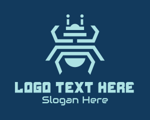 Tick - Tech Bug Insect logo design