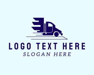 Courier Service - Fast Freight Truck logo design