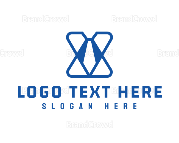 Blue X Tie Logo