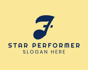 Entertainer - Music Note Sound logo design