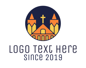 Crucifix - Cross Church Monastery logo design