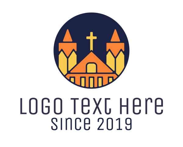 Rome - Cross Church Monastery logo design