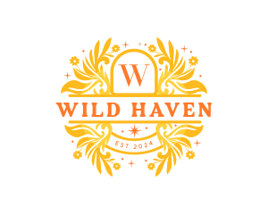 Wild Flower Ornament Sparkle logo design