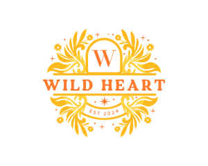 Wild Flower Ornament Sparkle logo design